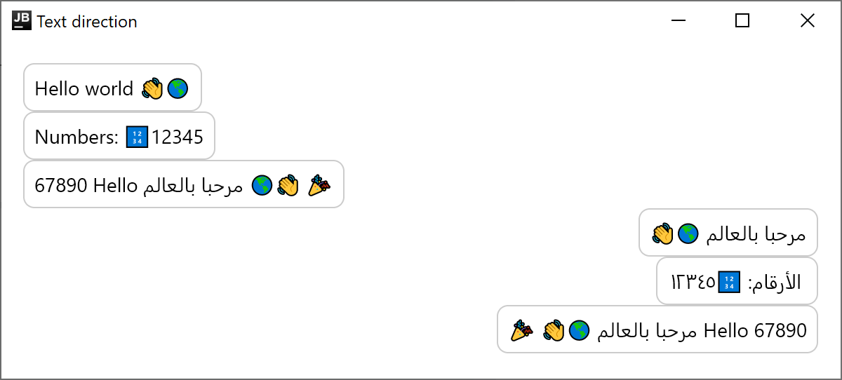 Numbers and emojis