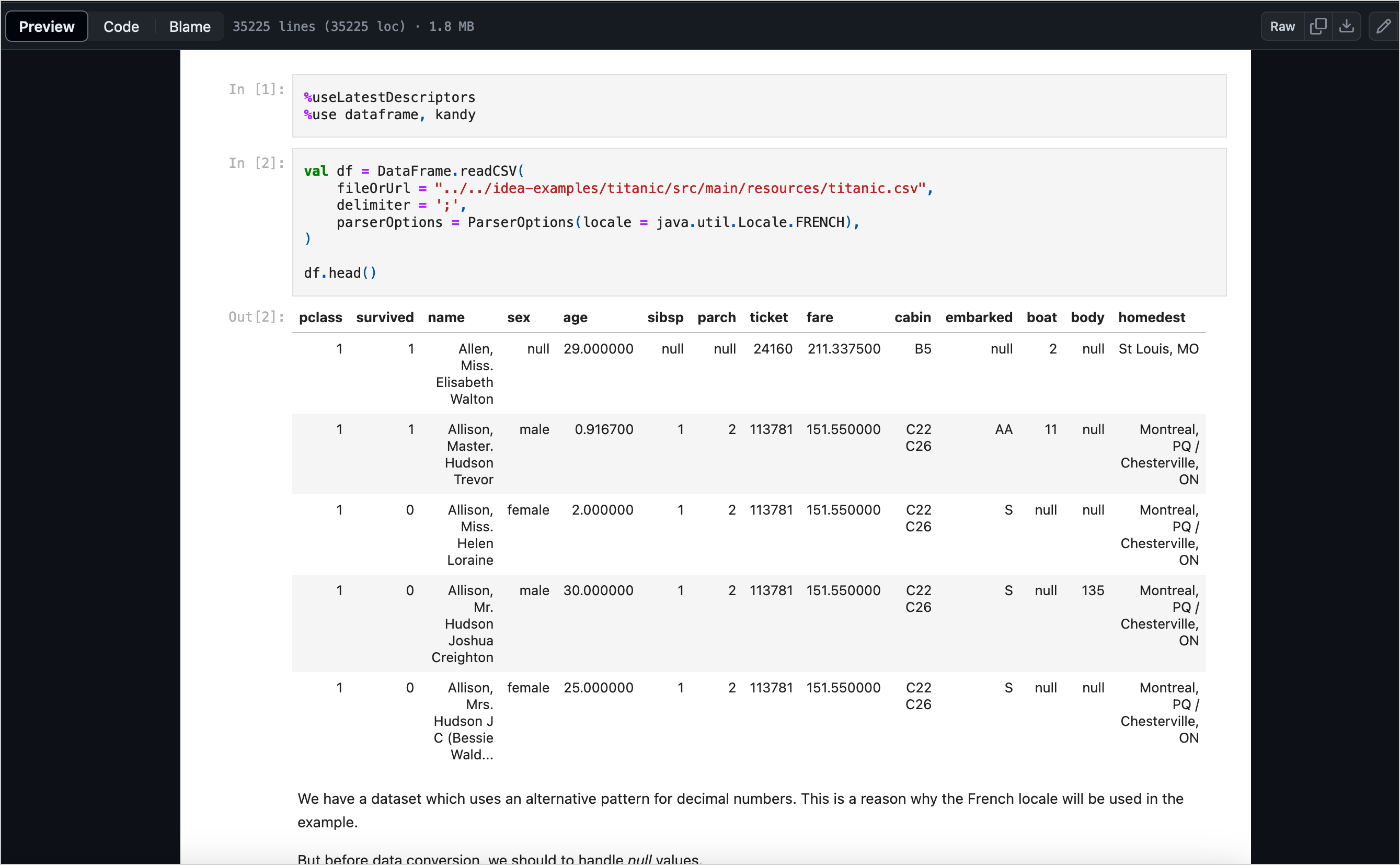 GitHub 笔记本示例