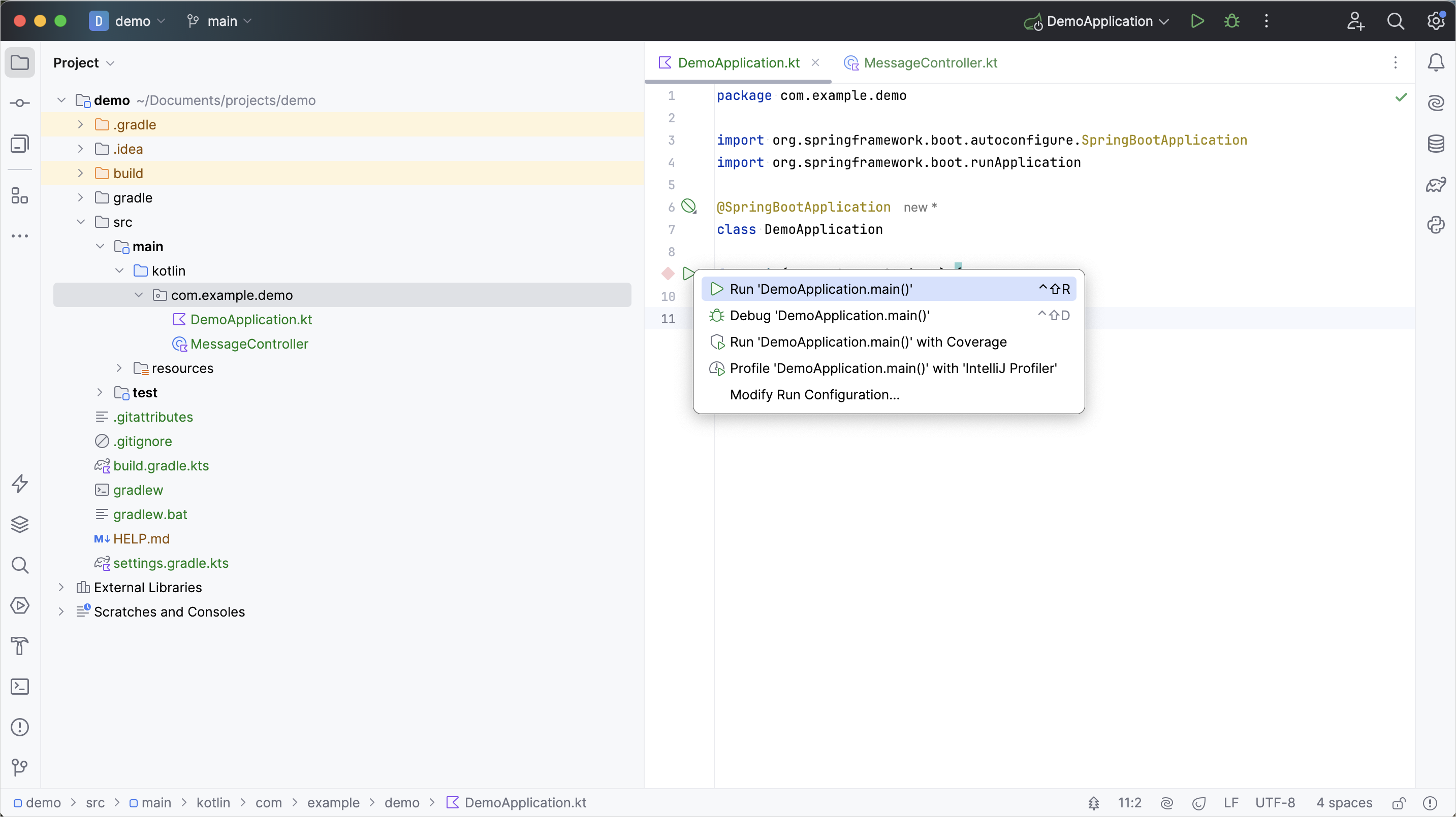 Run Spring Boot application