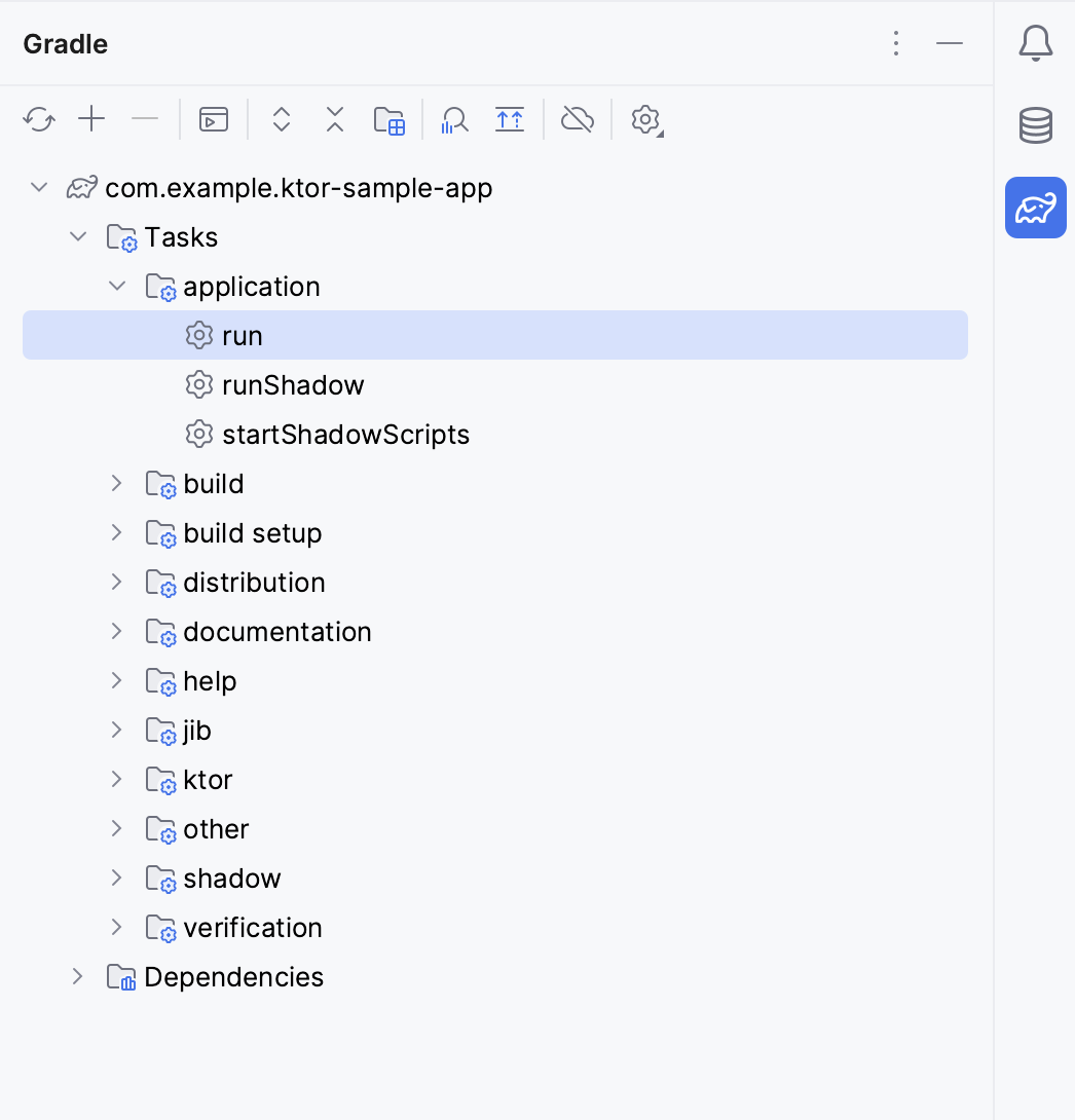 IntelliJ IDEA 中的 Gradle 选项卡